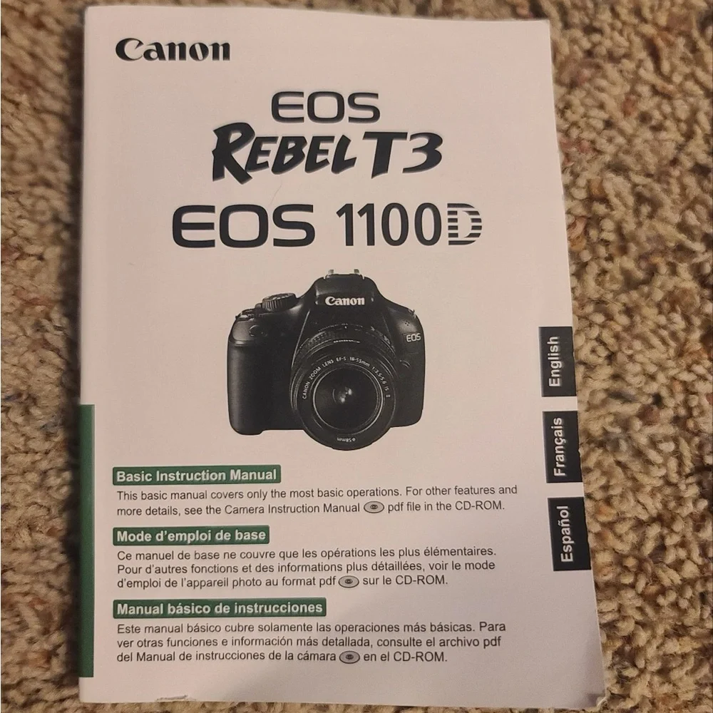 Canon Rebel T3 Camera with Lenses and Case